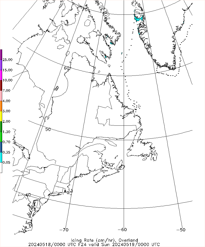 Latest 24 hour Atlantic icing forecast