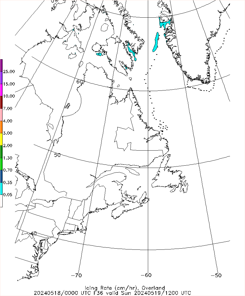 Latest 36 hour Atlantic icing forecast