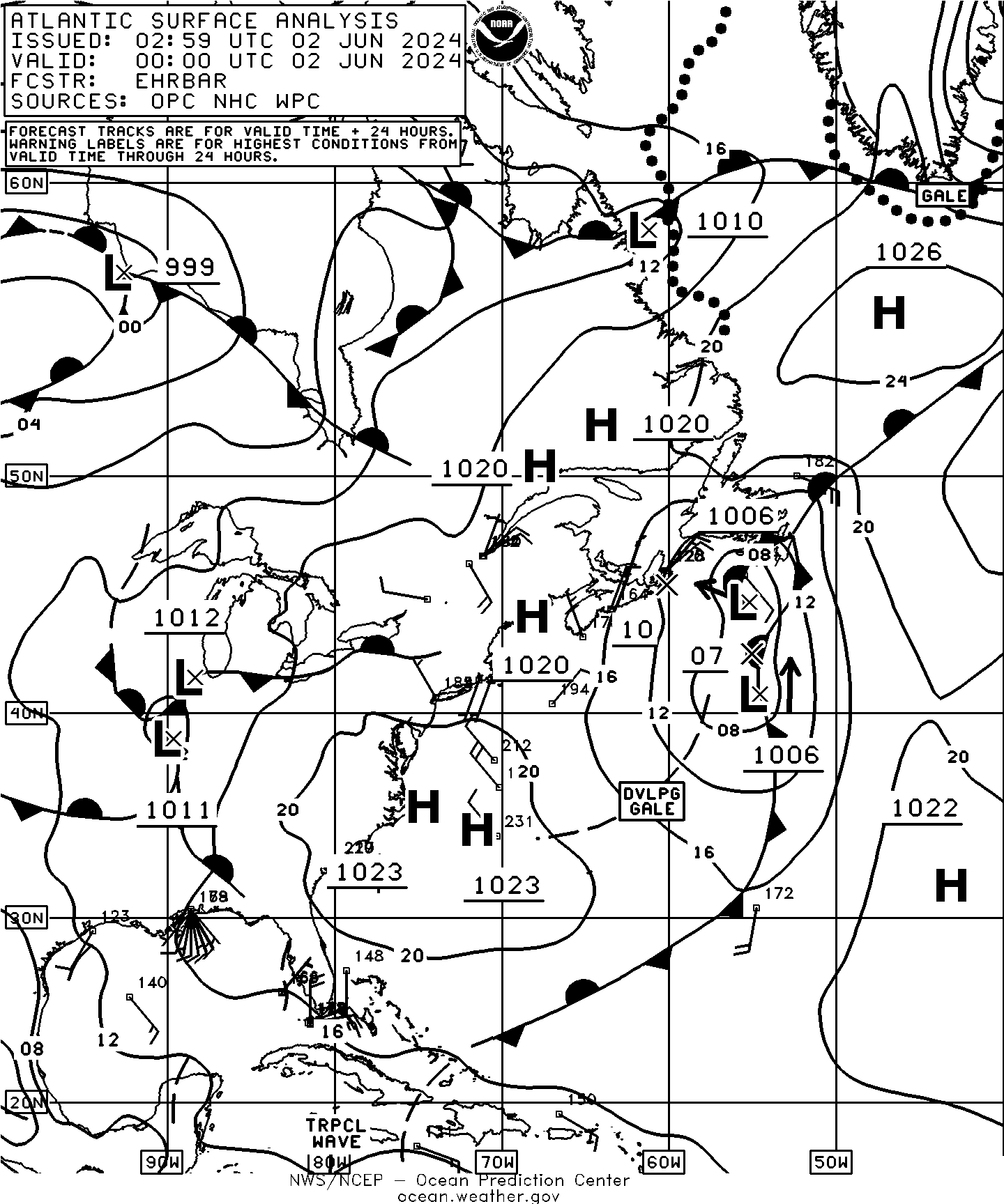 Image of Atlantic Surface Analysis