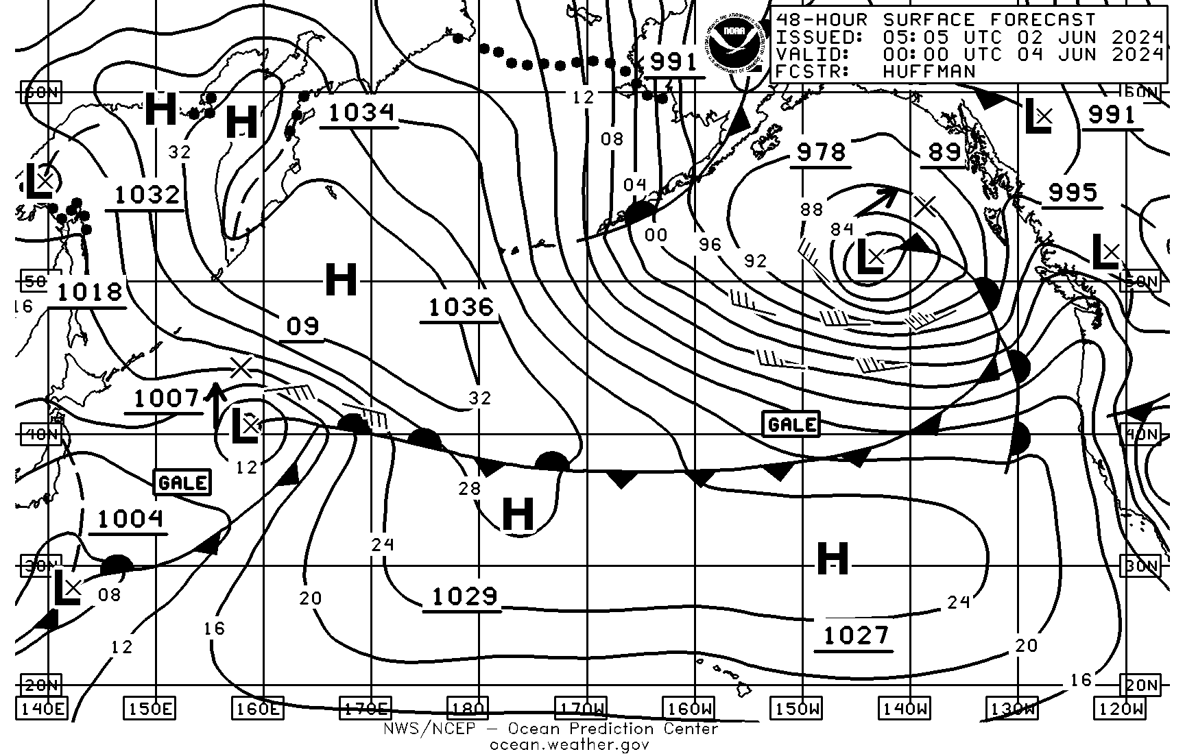 Image of 48-Hour Surface Forecasts