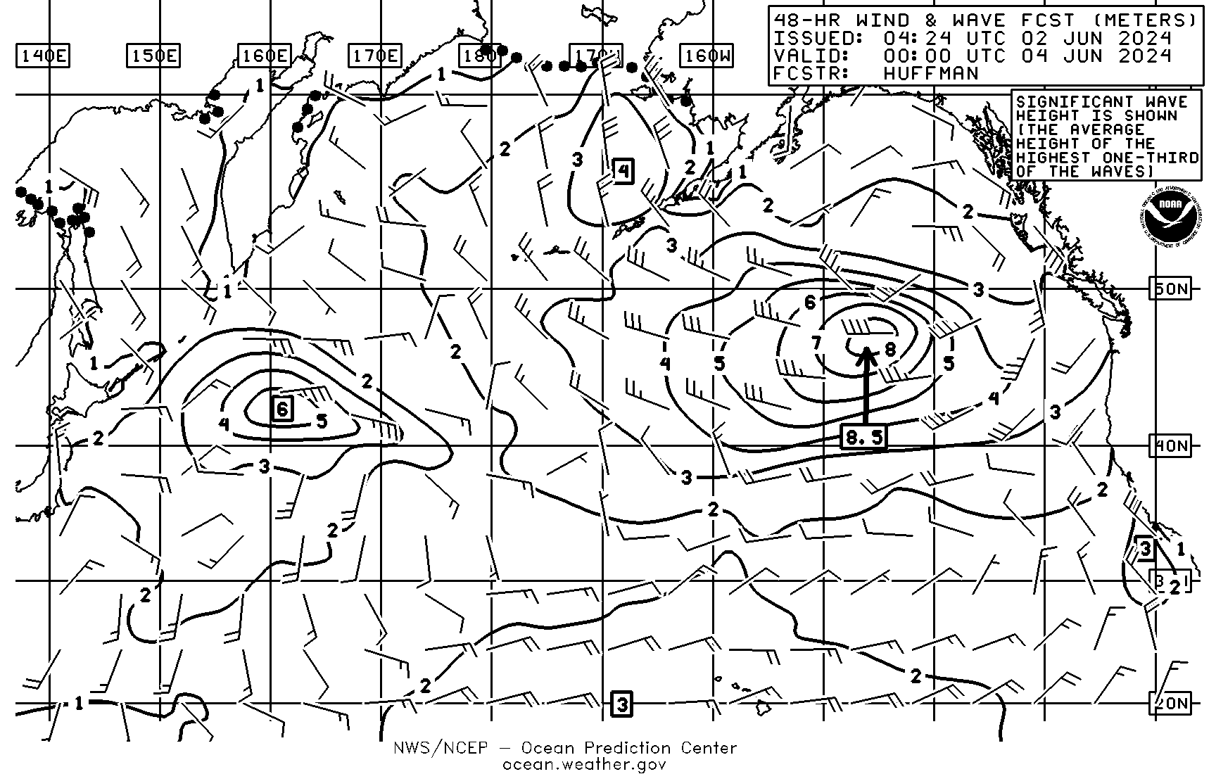 Image of 48-Hour Wind & Wave Forecast