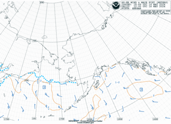 Latest 48 hour Pacific (Alaska) wind & wave forecast