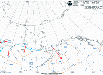 Latest 72 hour Pacific (Alaska) wind & wave forecast