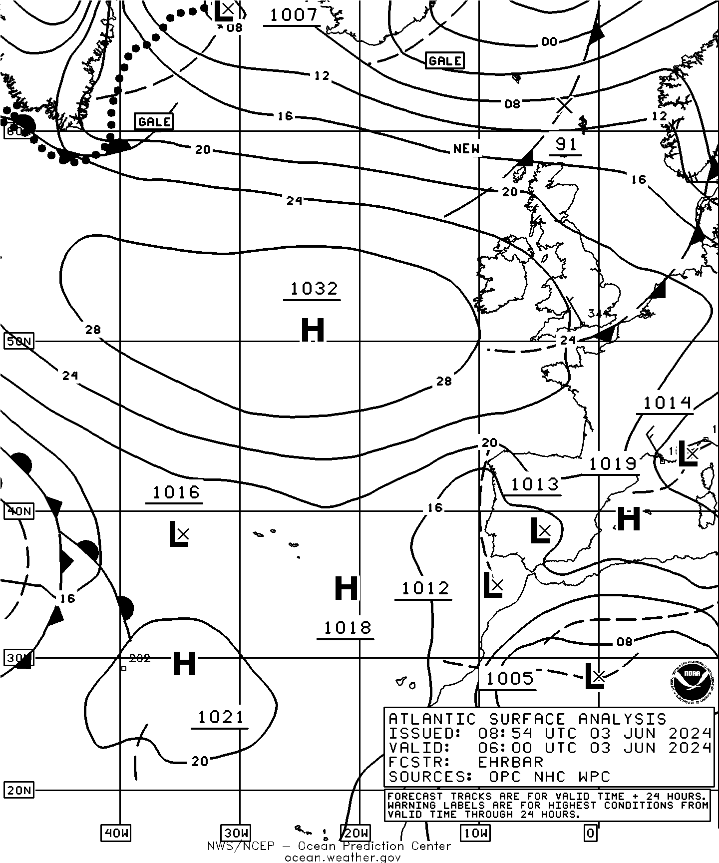 Image of East Atlantic Surface Analysis