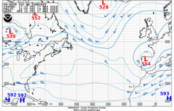 Latest 48 hour Atlantic 500 mb forecast--High Seas