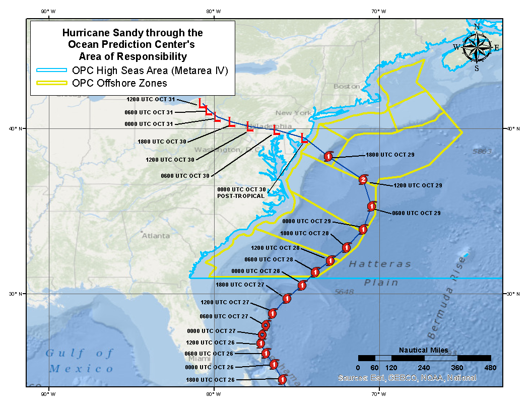 sandy hurricane track