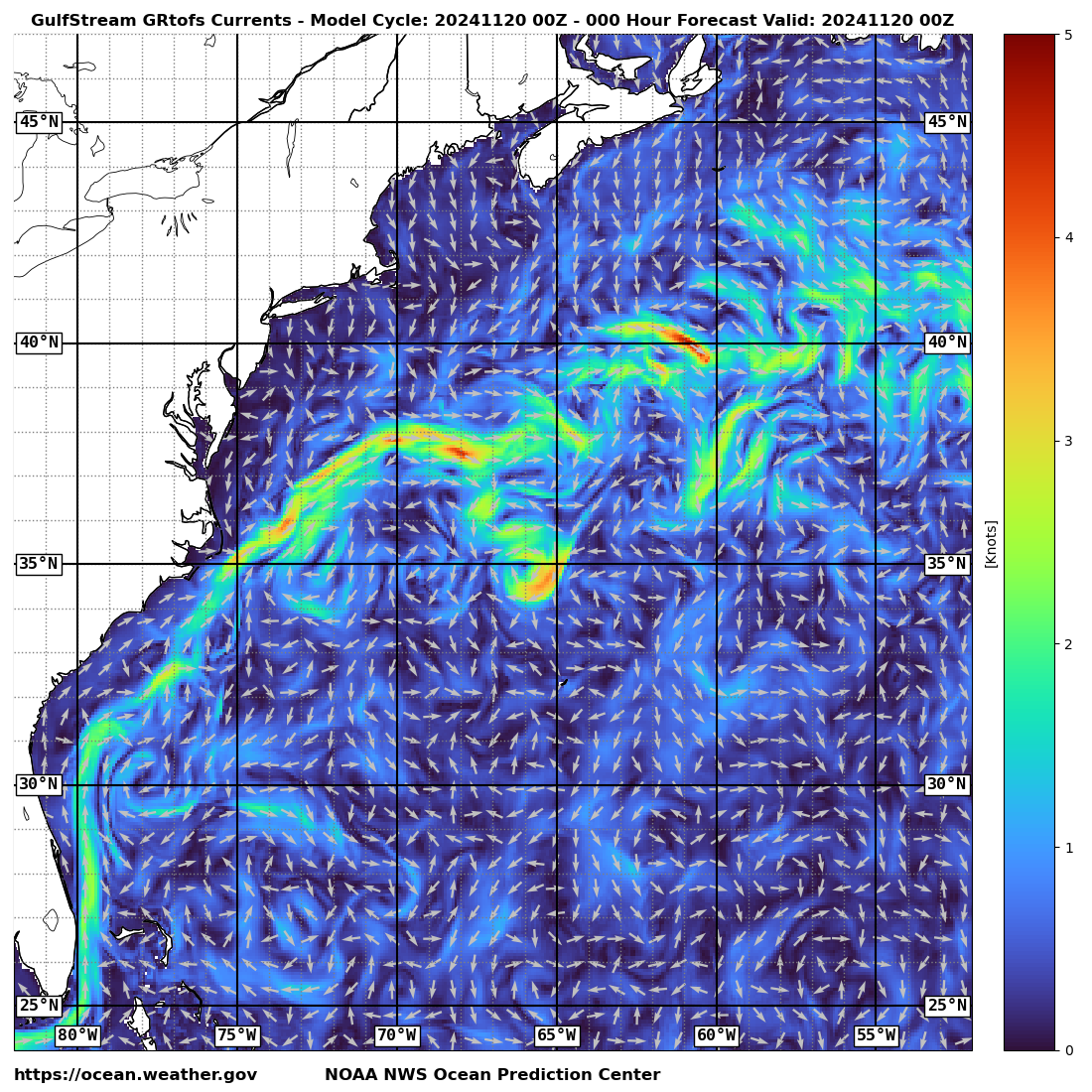 Ocean Model Currents