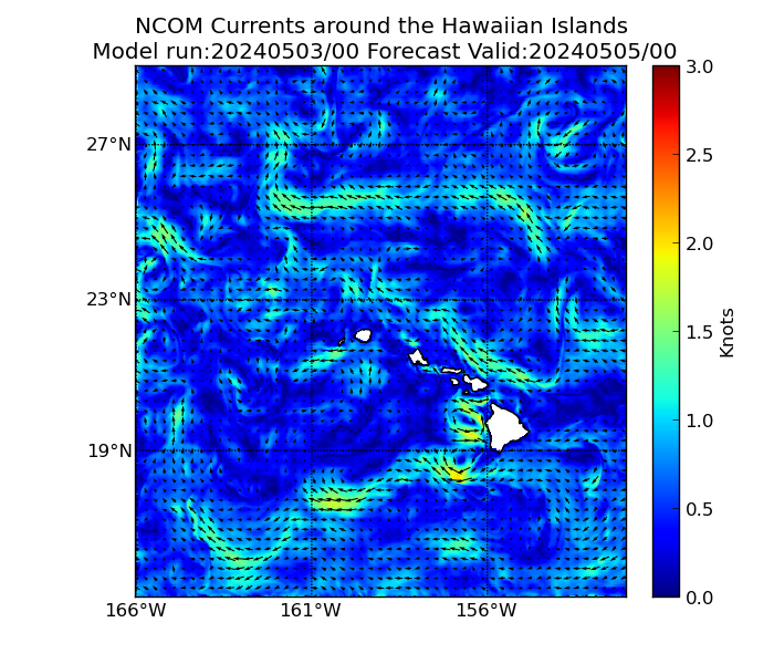 NCOM 48 Hour Currents image (kt)