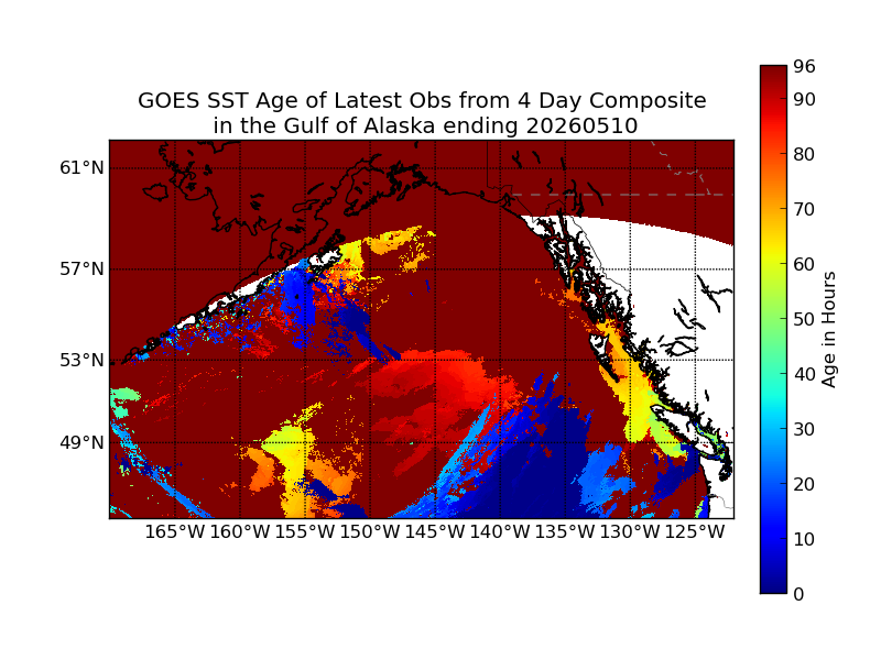 GOES Observation Age image (Hours)