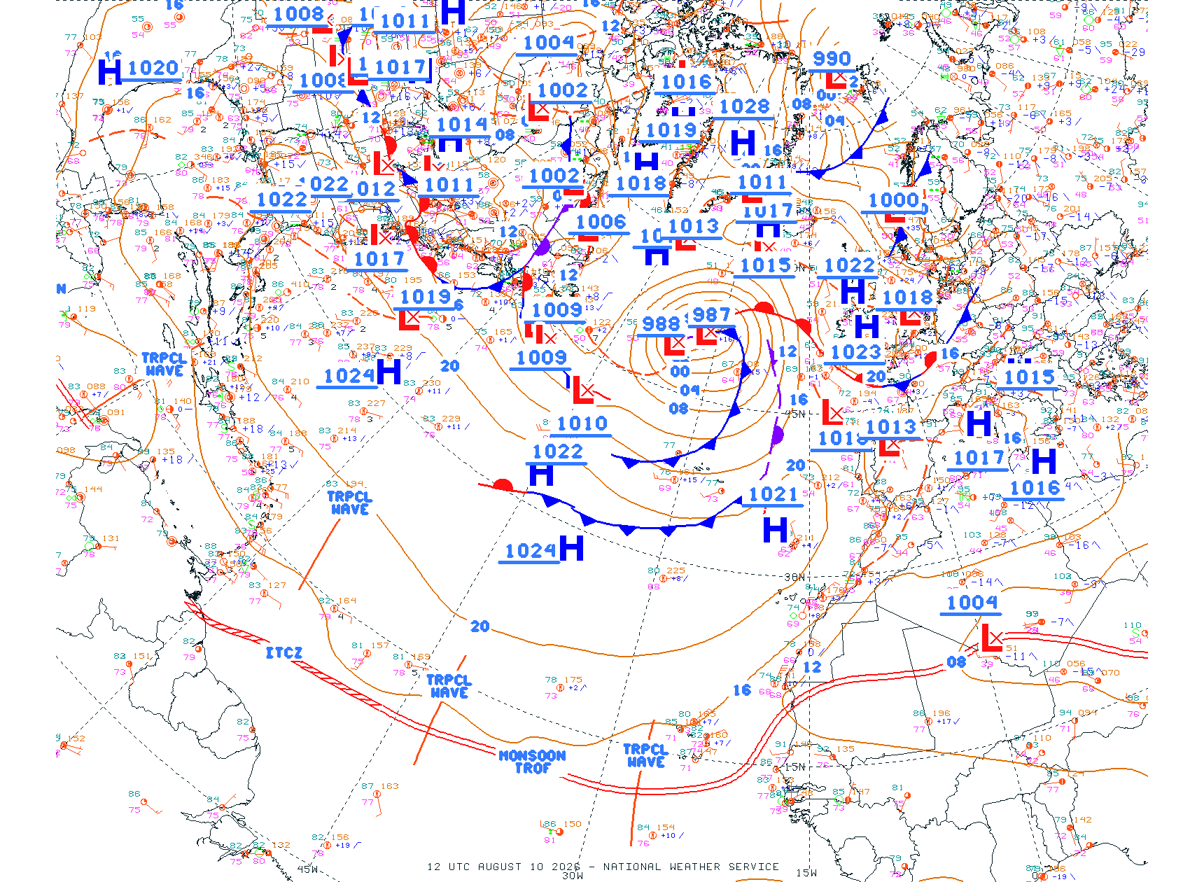 N Atlantic Ocean - Difax Version