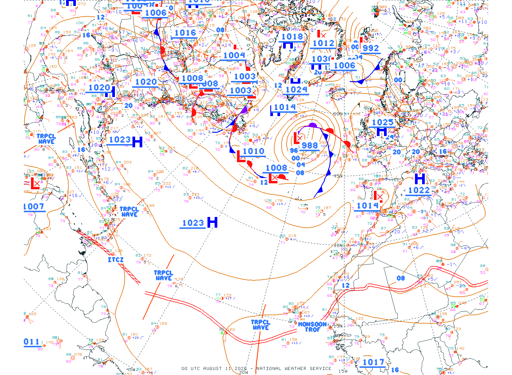 N Atlantic Ocean - Difax Version