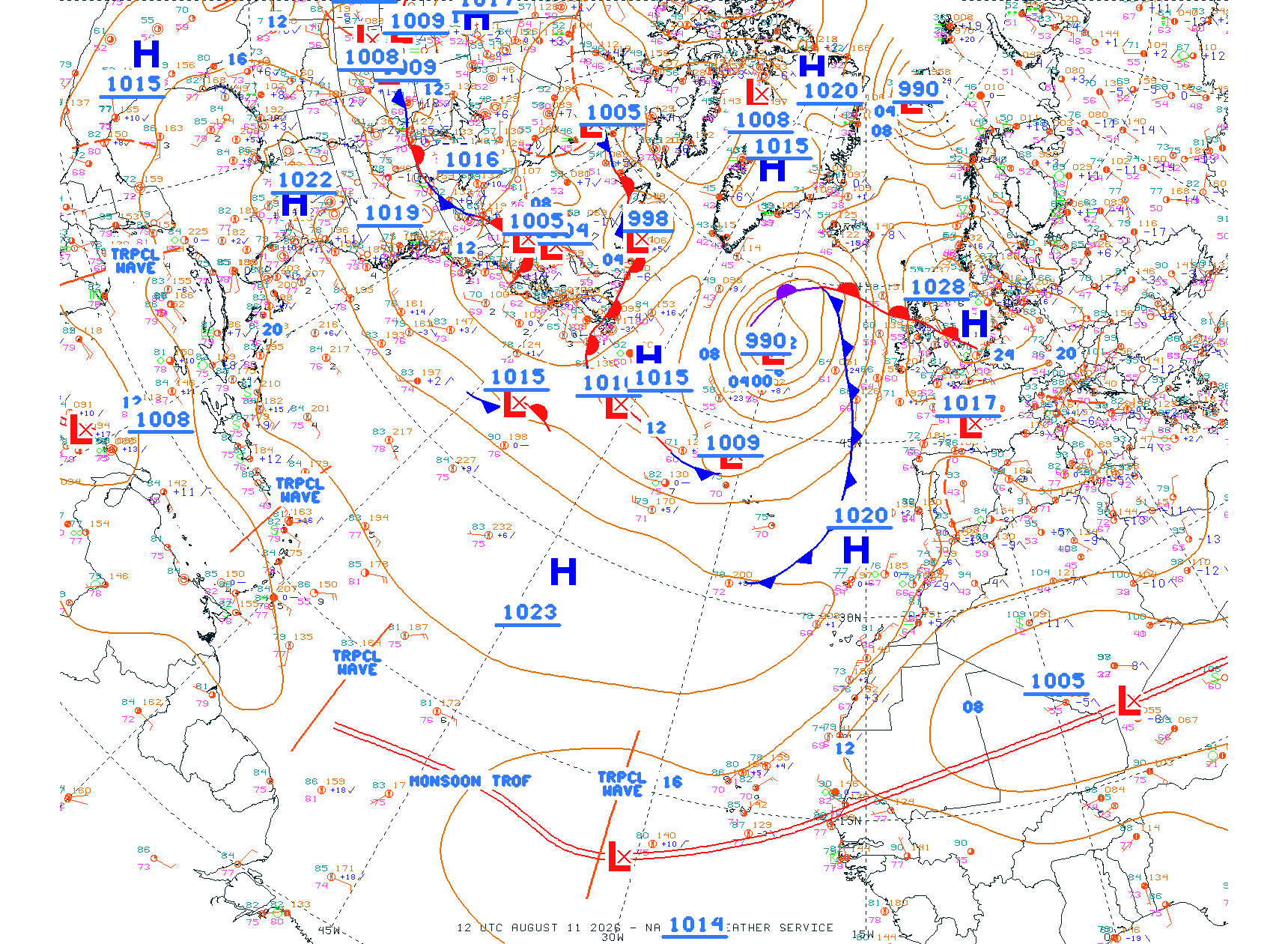 N Atlantic Ocean - Difax Version