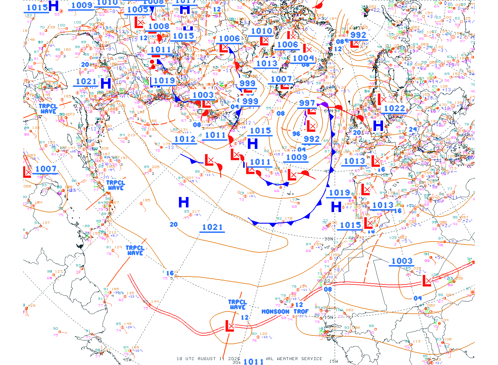 N Atlantic Ocean - Difax Version