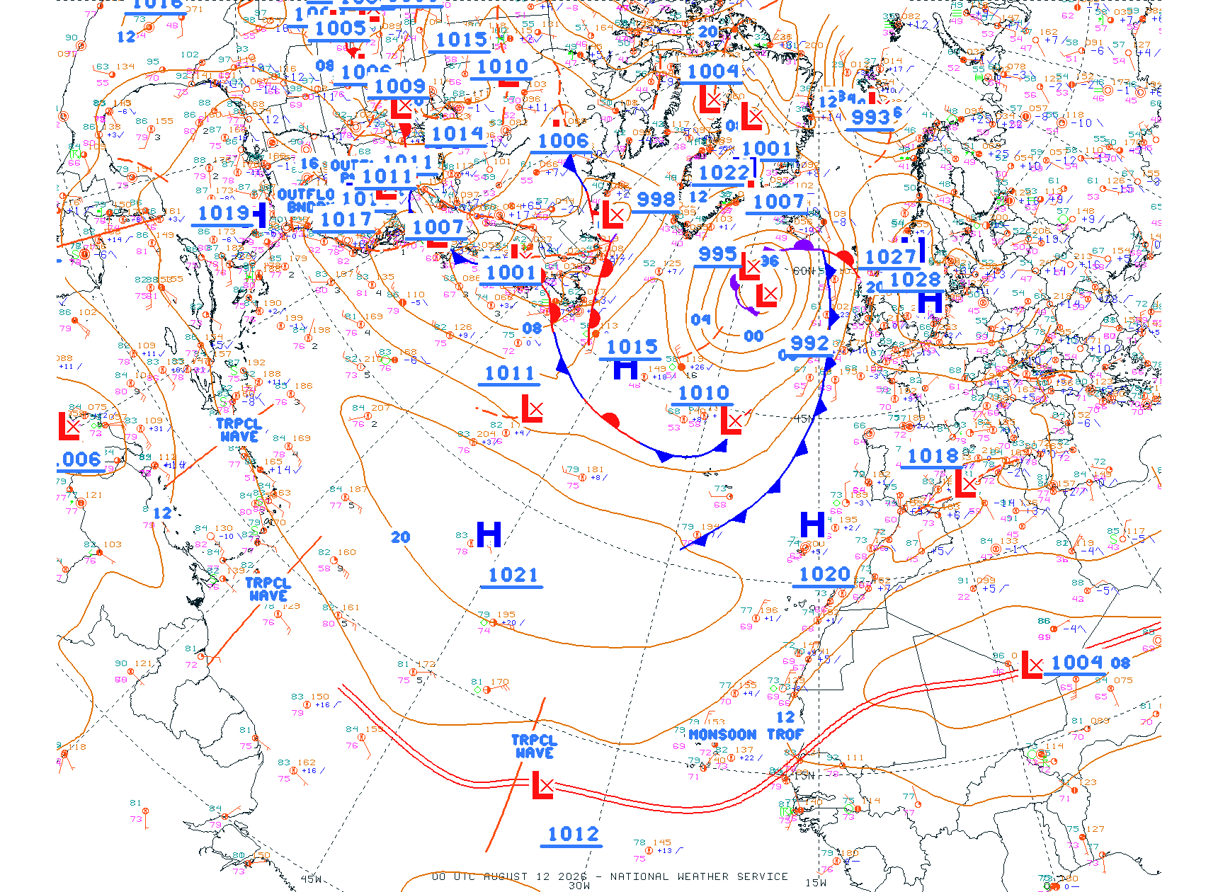 N Atlantic Ocean - Difax Version