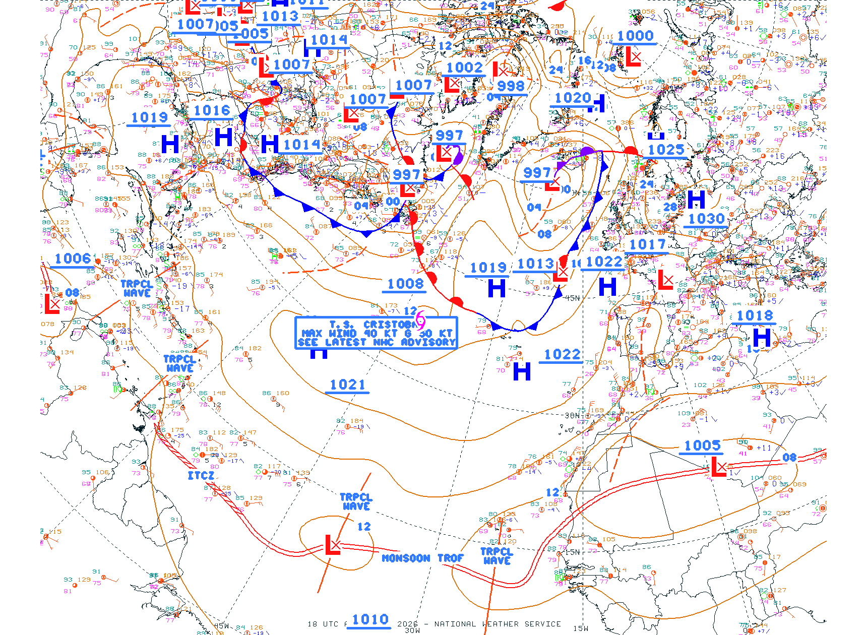 N Atlantic Ocean - Difax Version