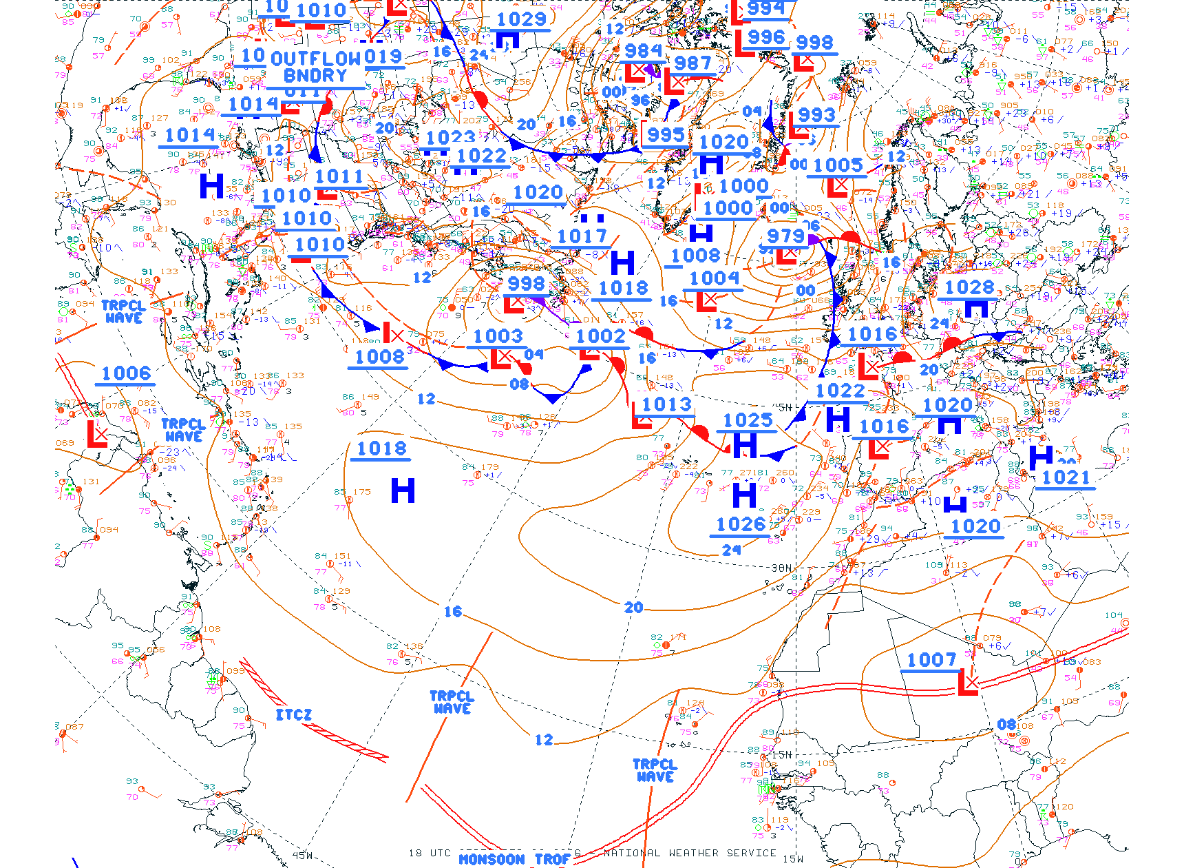 N Atlantic Ocean - Difax Version