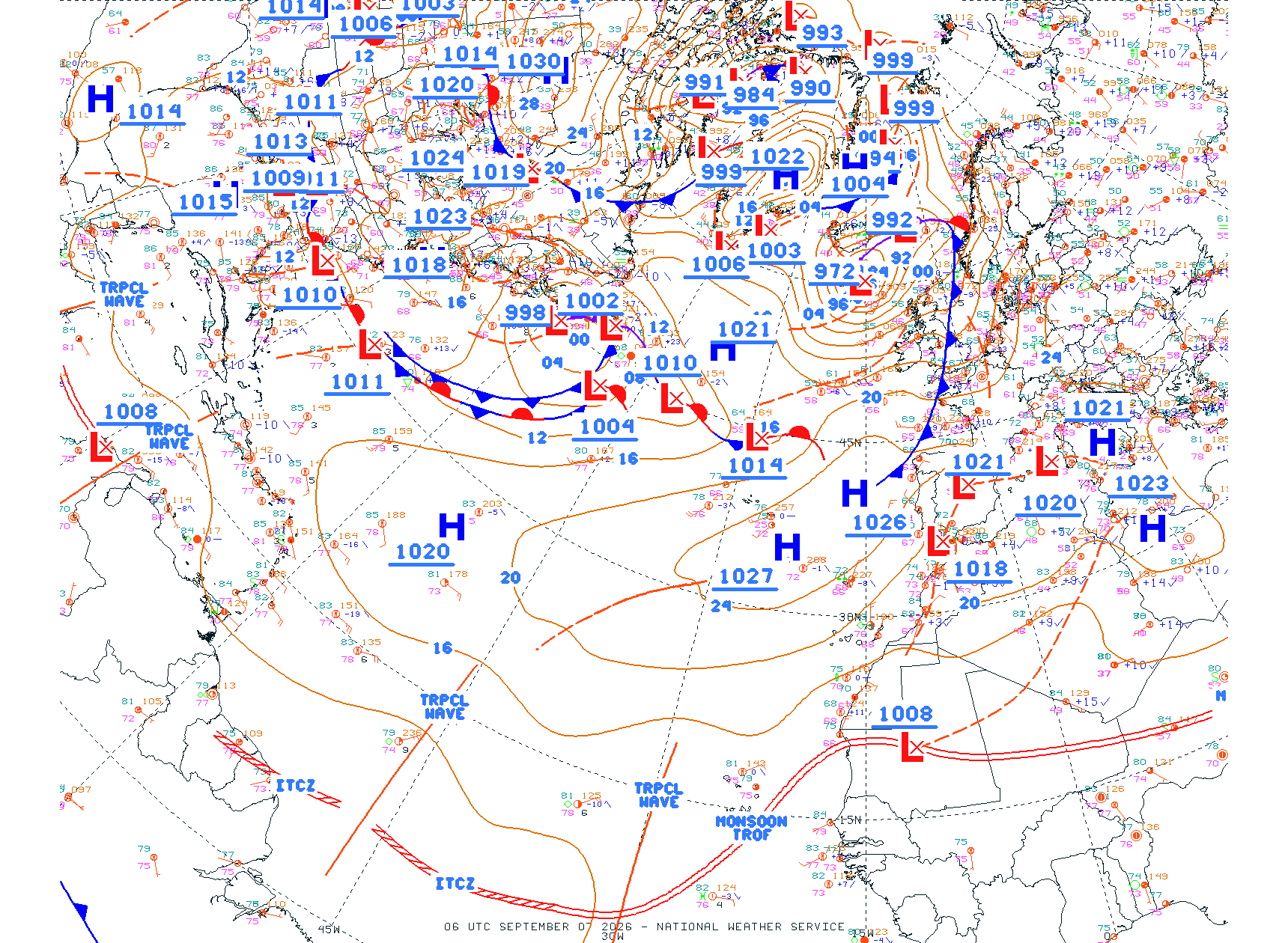 N Atlantic Ocean - Difax Version