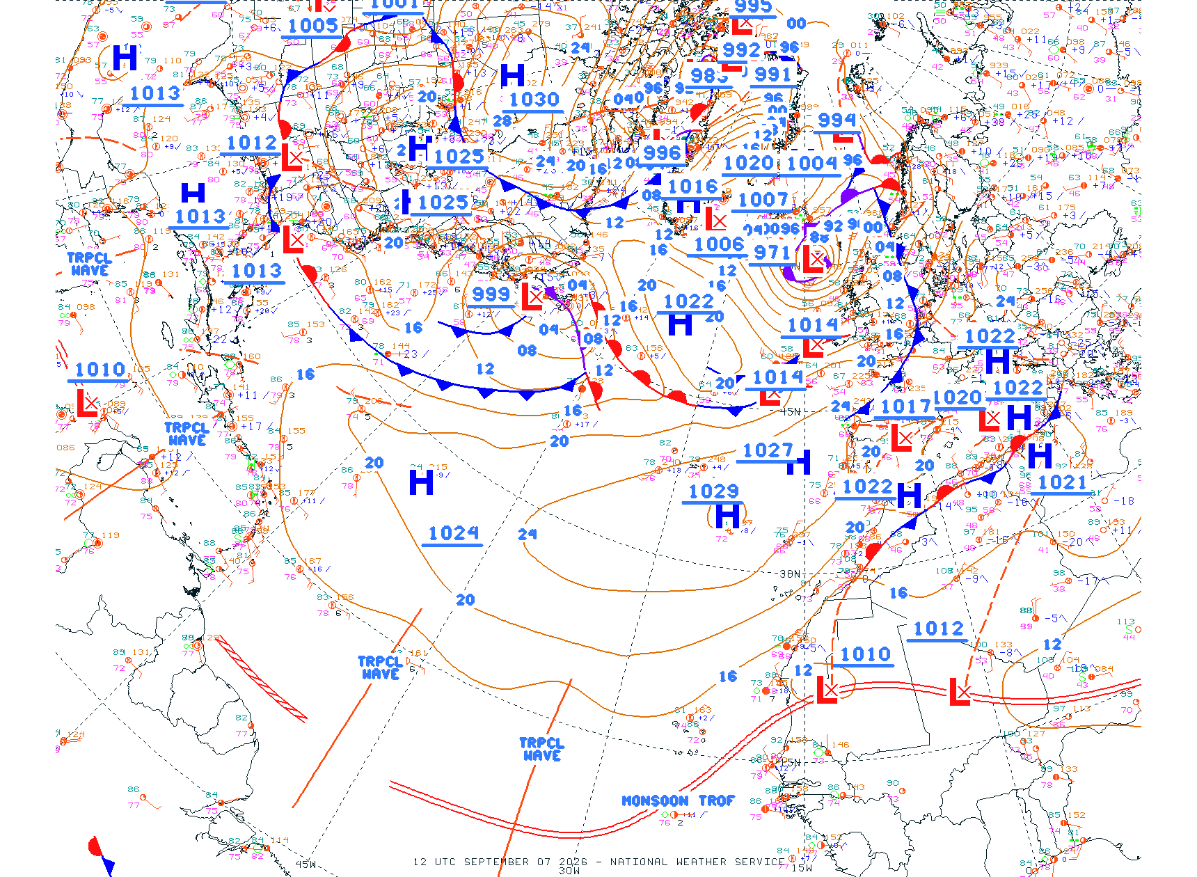 N Atlantic Ocean - Difax Version