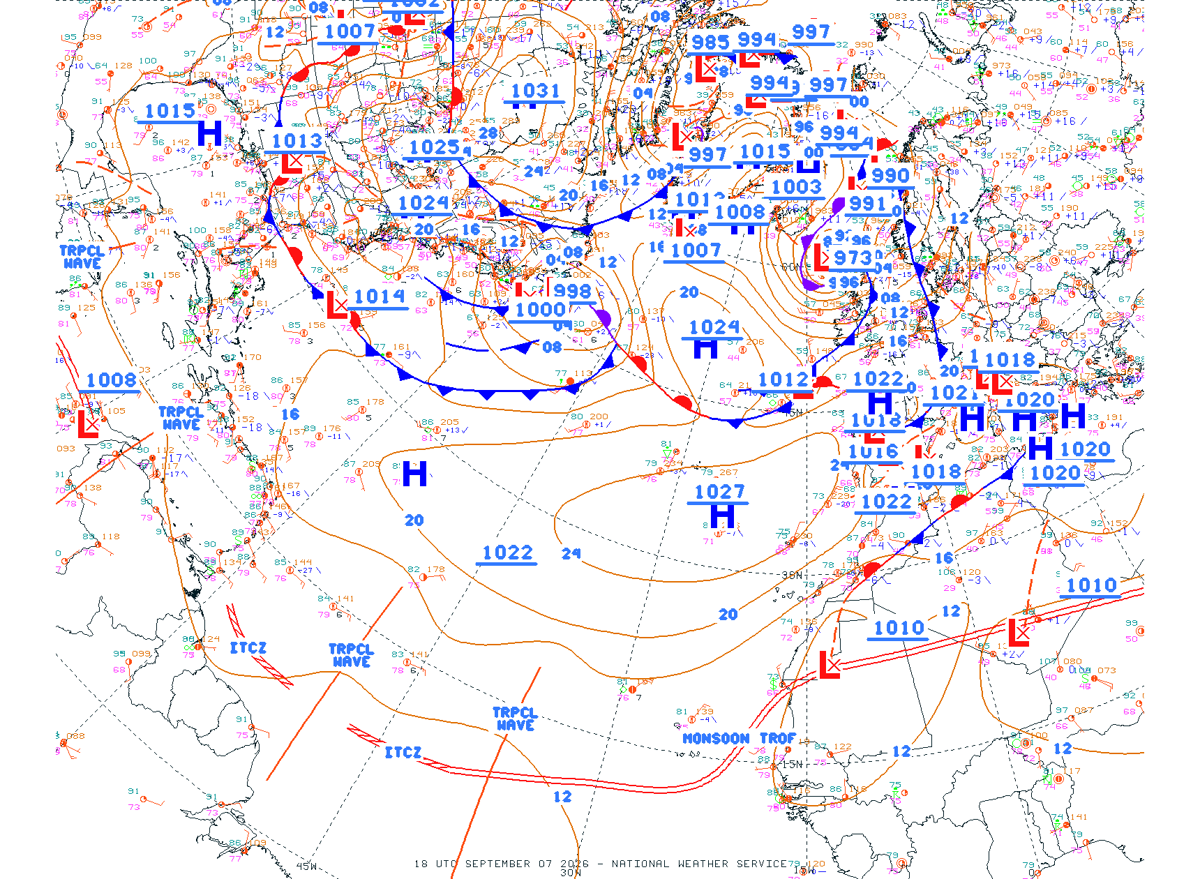 N Atlantic Ocean - Difax Version