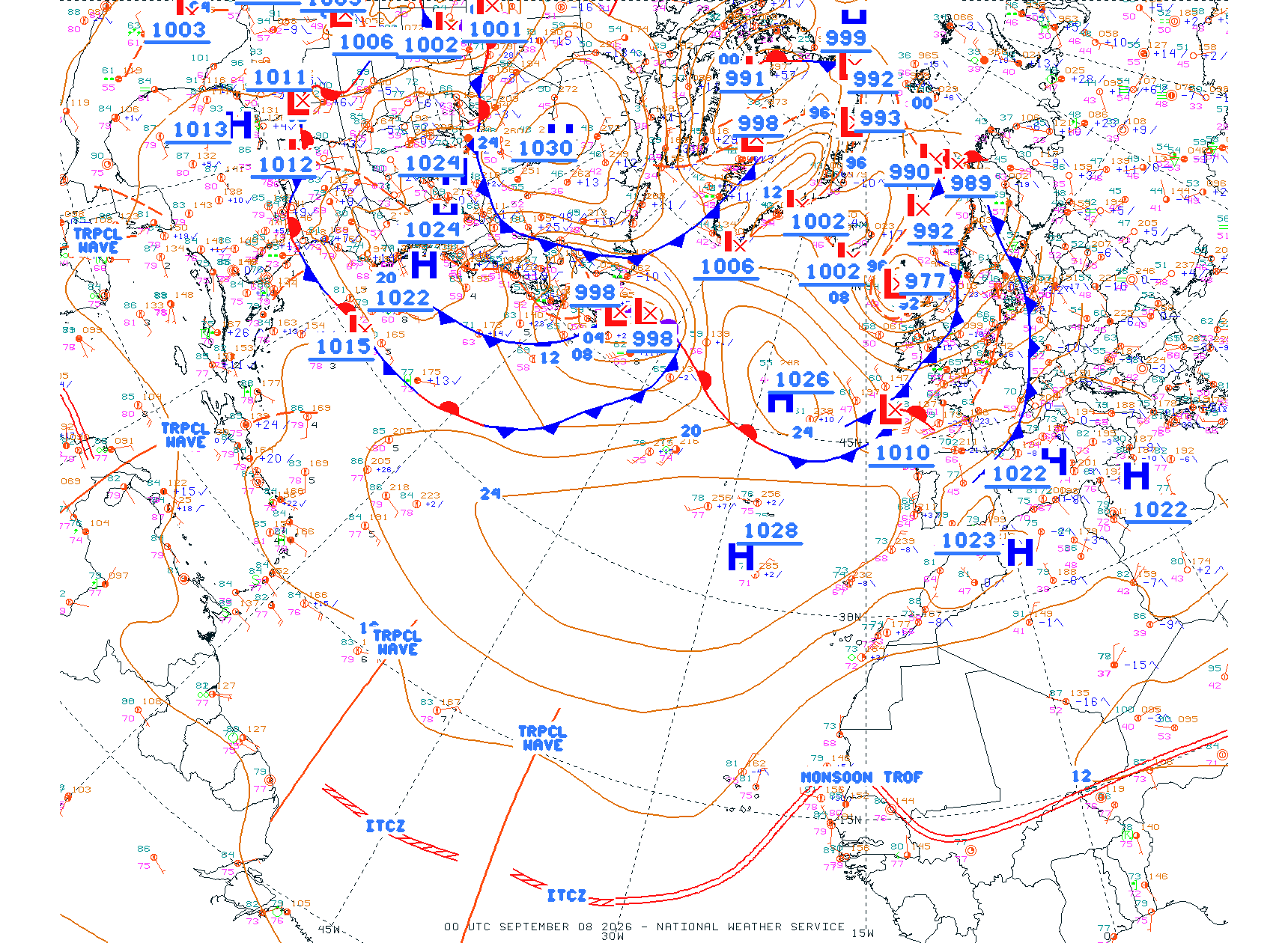 N Atlantic Ocean - Difax Version