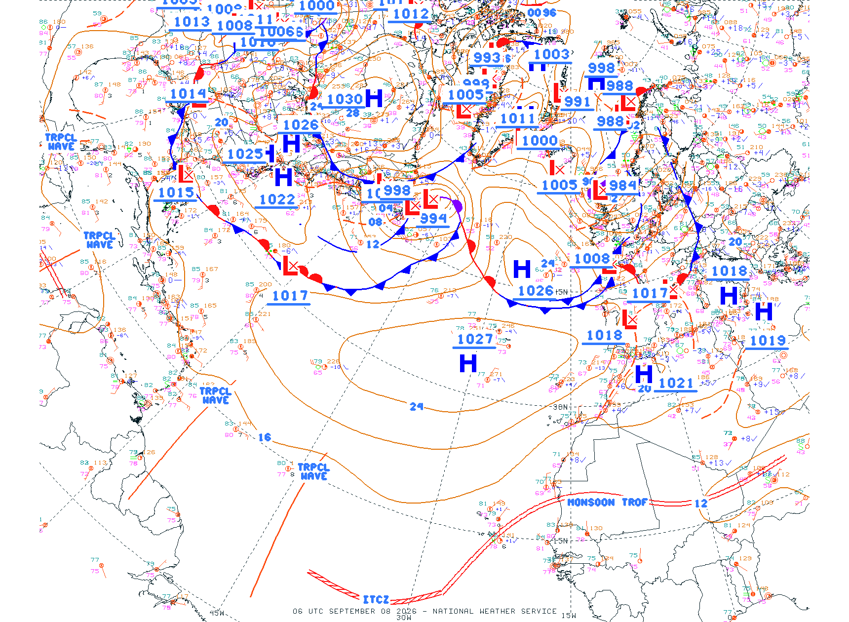 N Atlantic Ocean - Difax Version