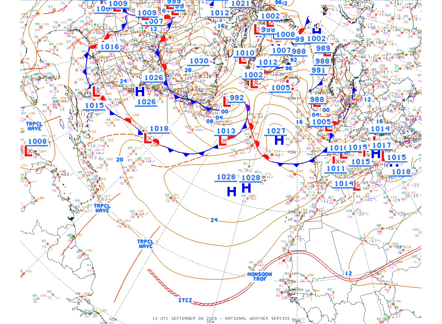 N Atlantic Ocean - Difax Version