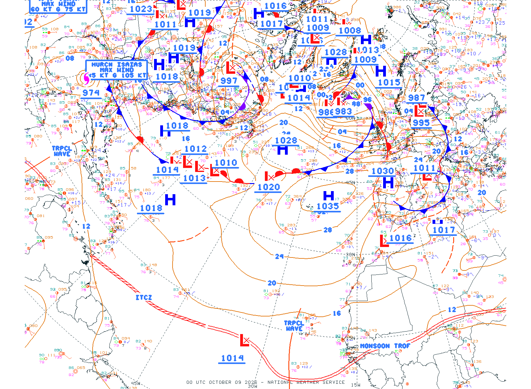 N Atlantic Ocean - Difax Version