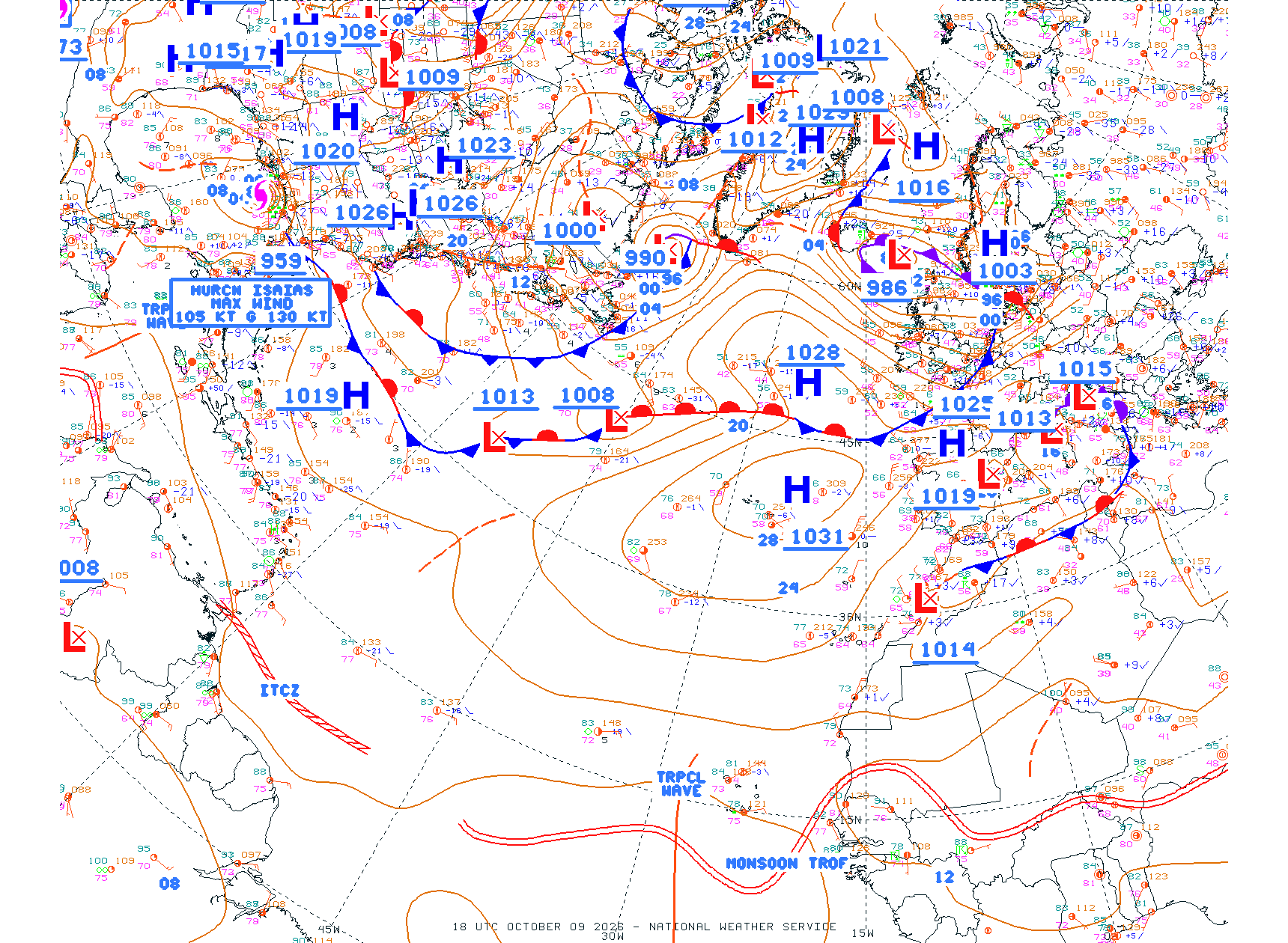 N Atlantic Ocean - Difax Version