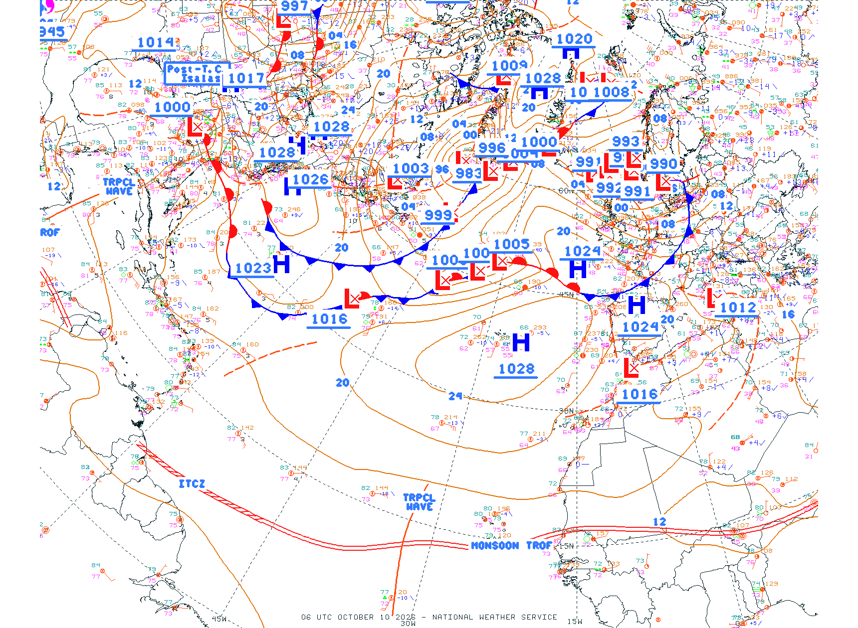 N Atlantic Ocean - Difax Version