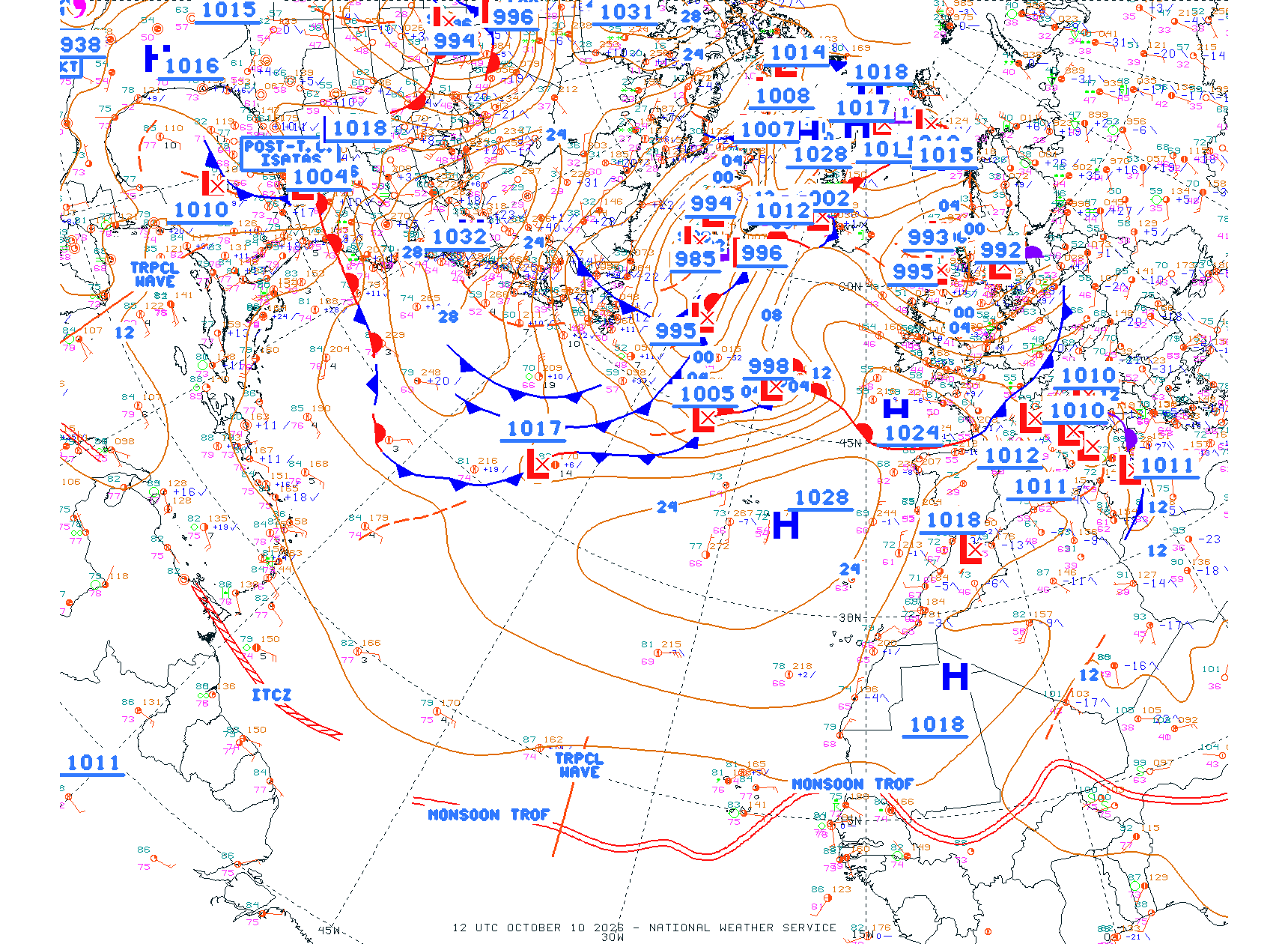 N Atlantic Ocean - Difax Version