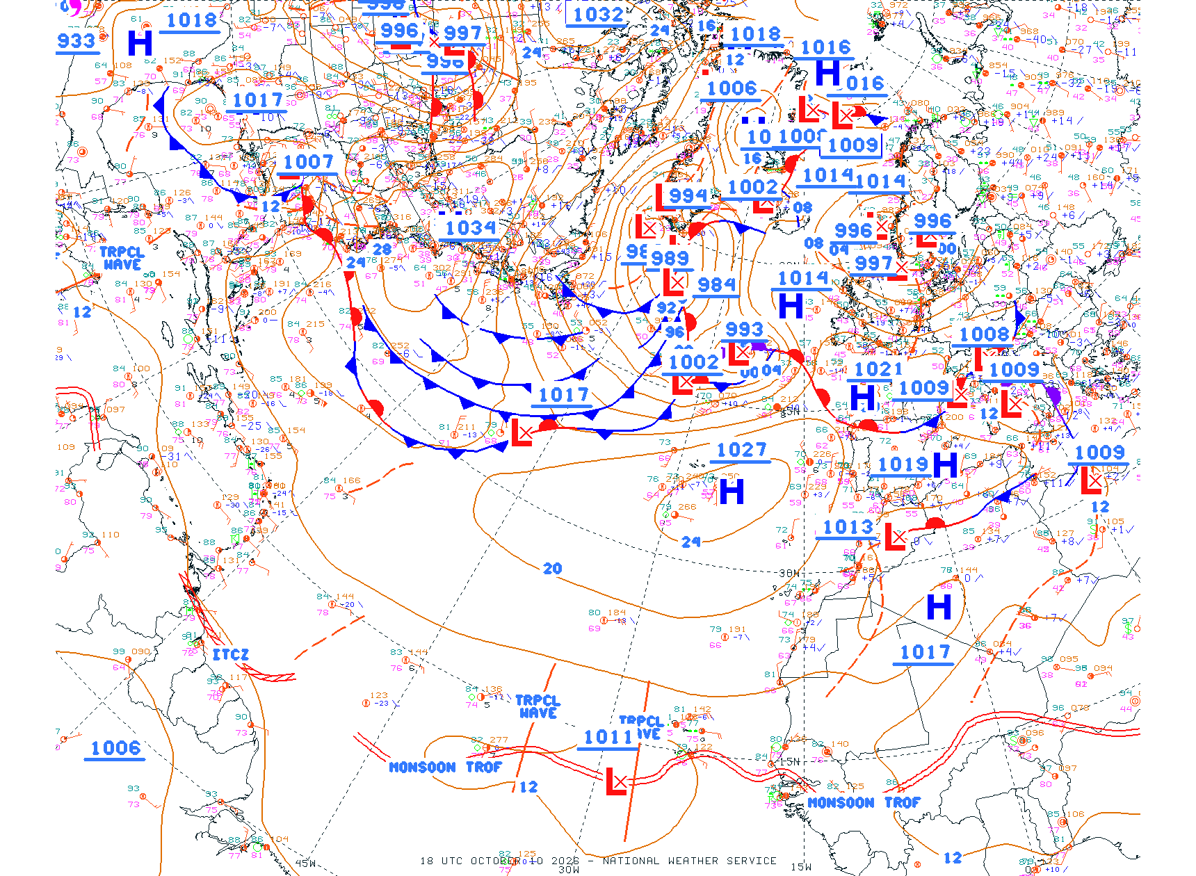 N Atlantic Ocean - Difax Version