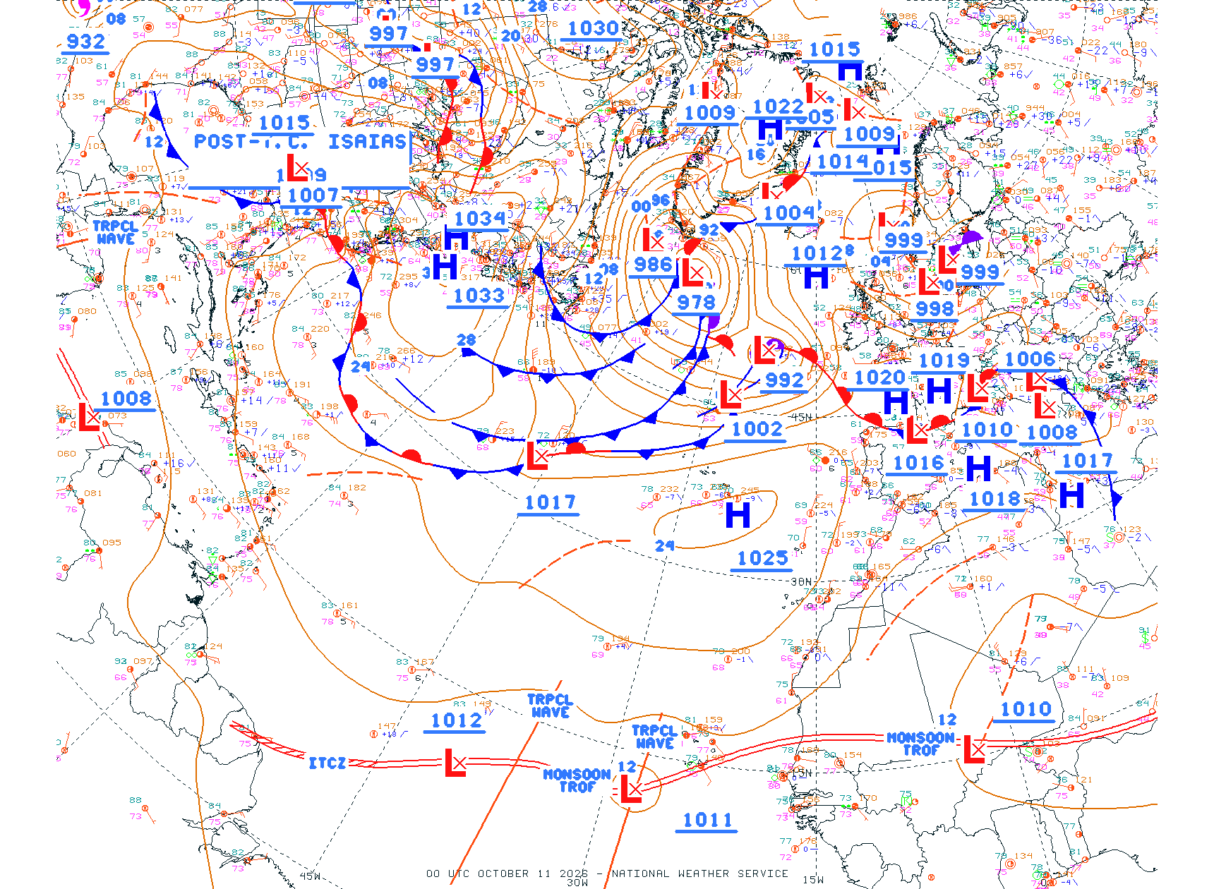 N Atlantic Ocean - Difax Version