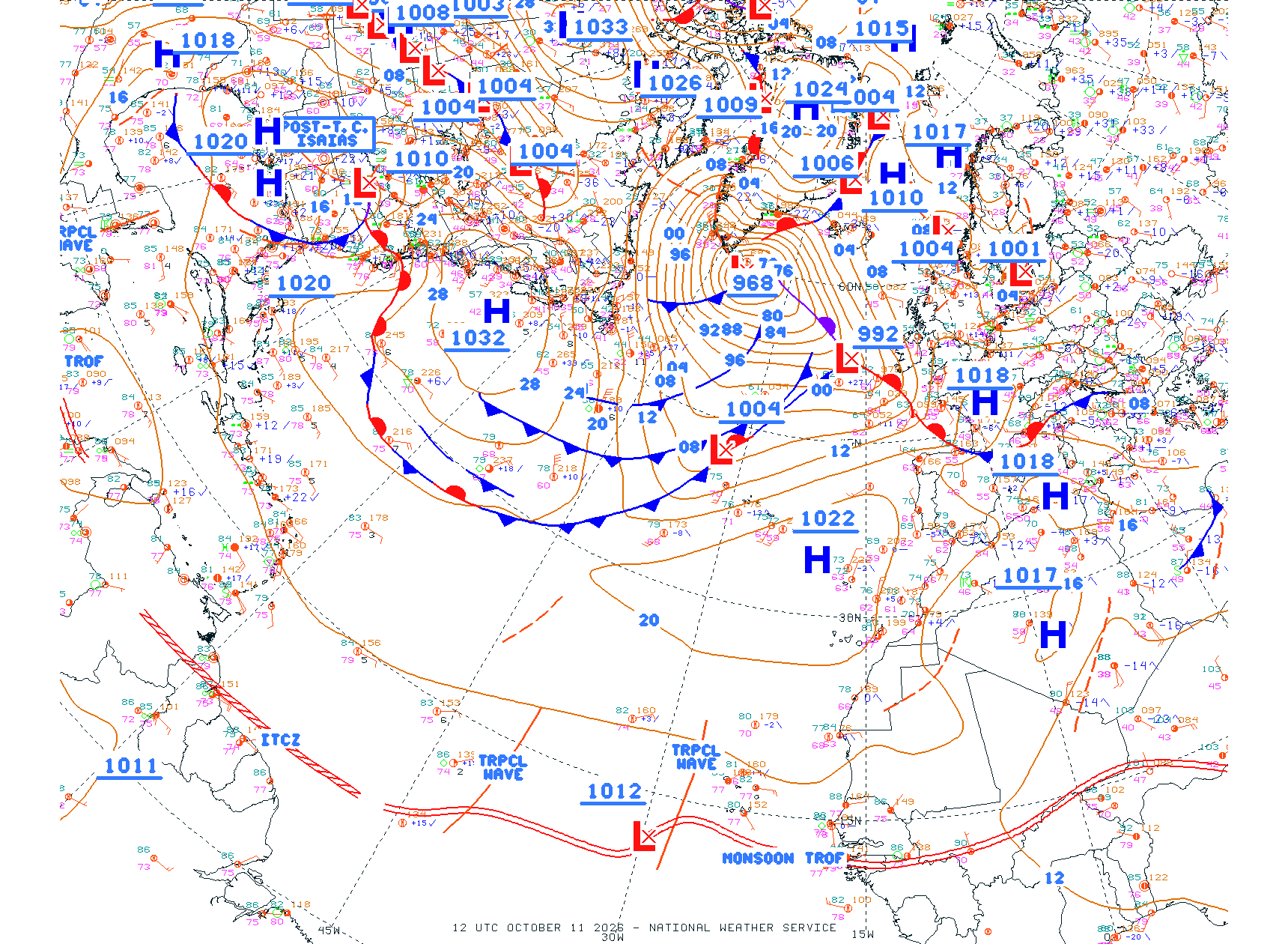 N Atlantic Ocean - Difax Version