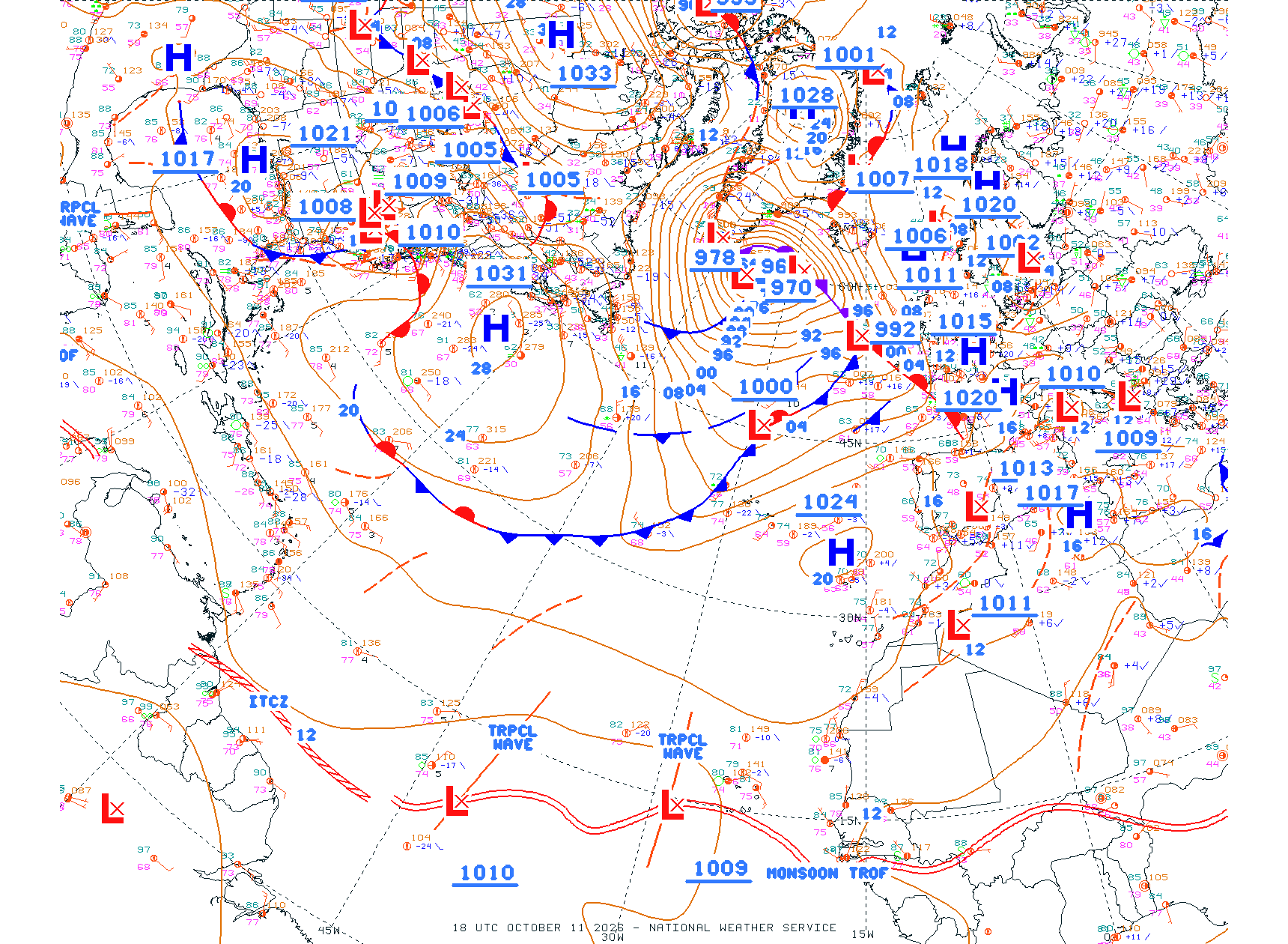 N Atlantic Ocean - Difax Version