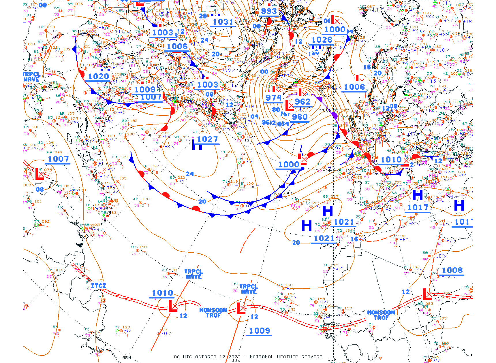 N Atlantic Ocean - Difax Version