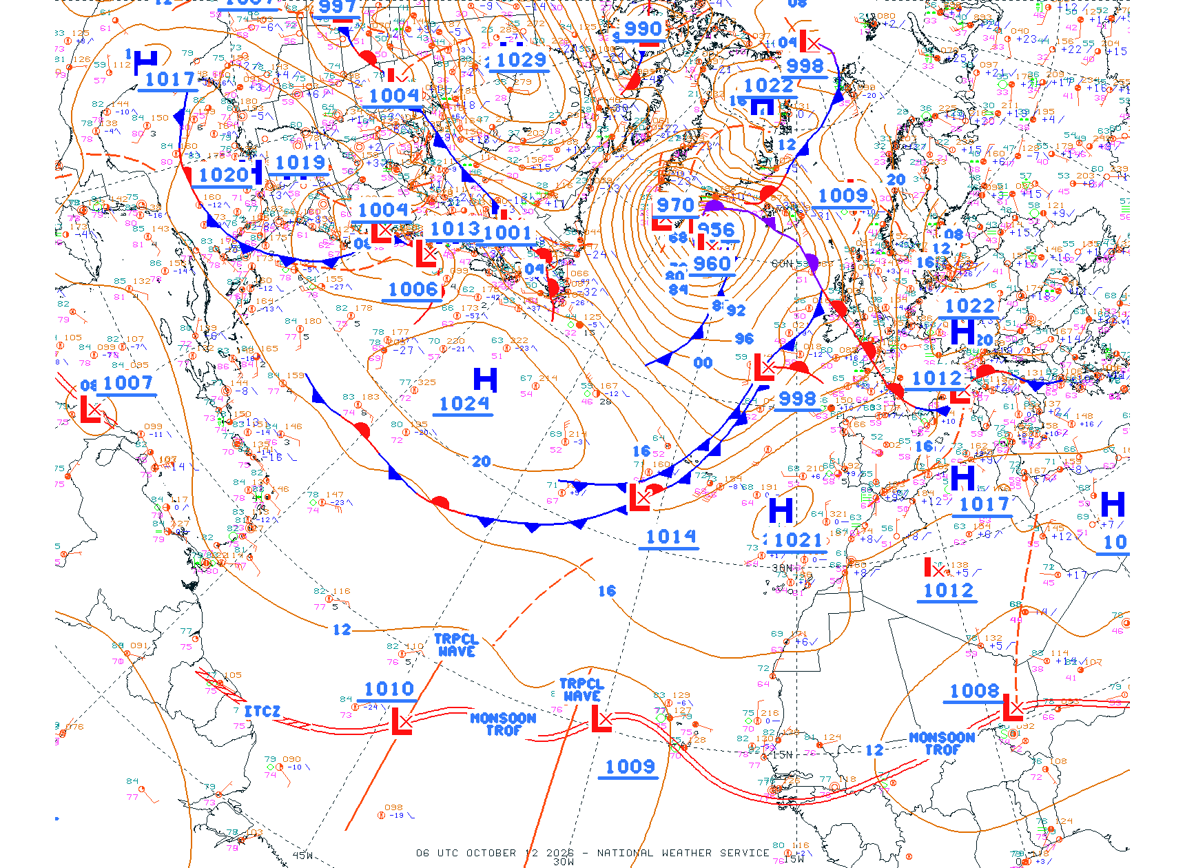 N Atlantic Ocean - Difax Version