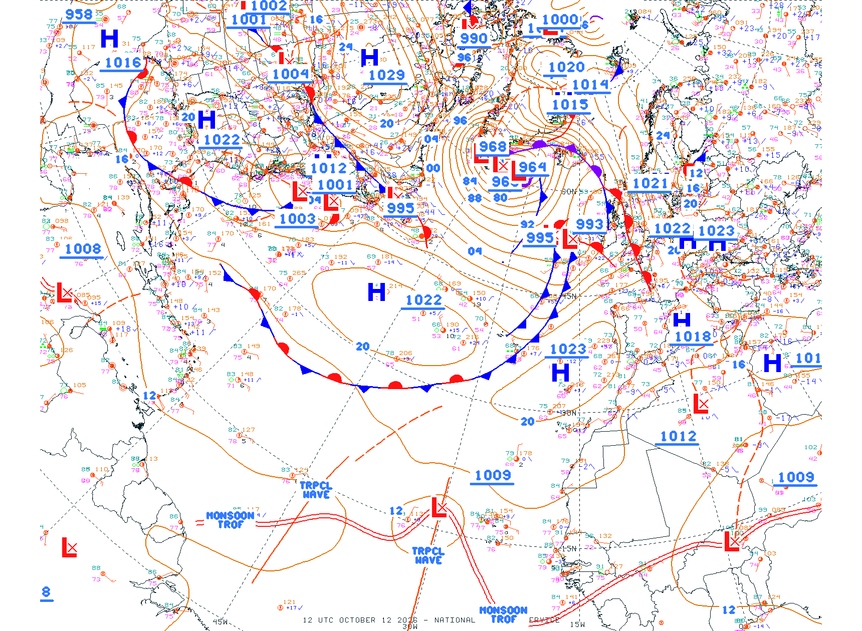 N Atlantic Ocean - Difax Version