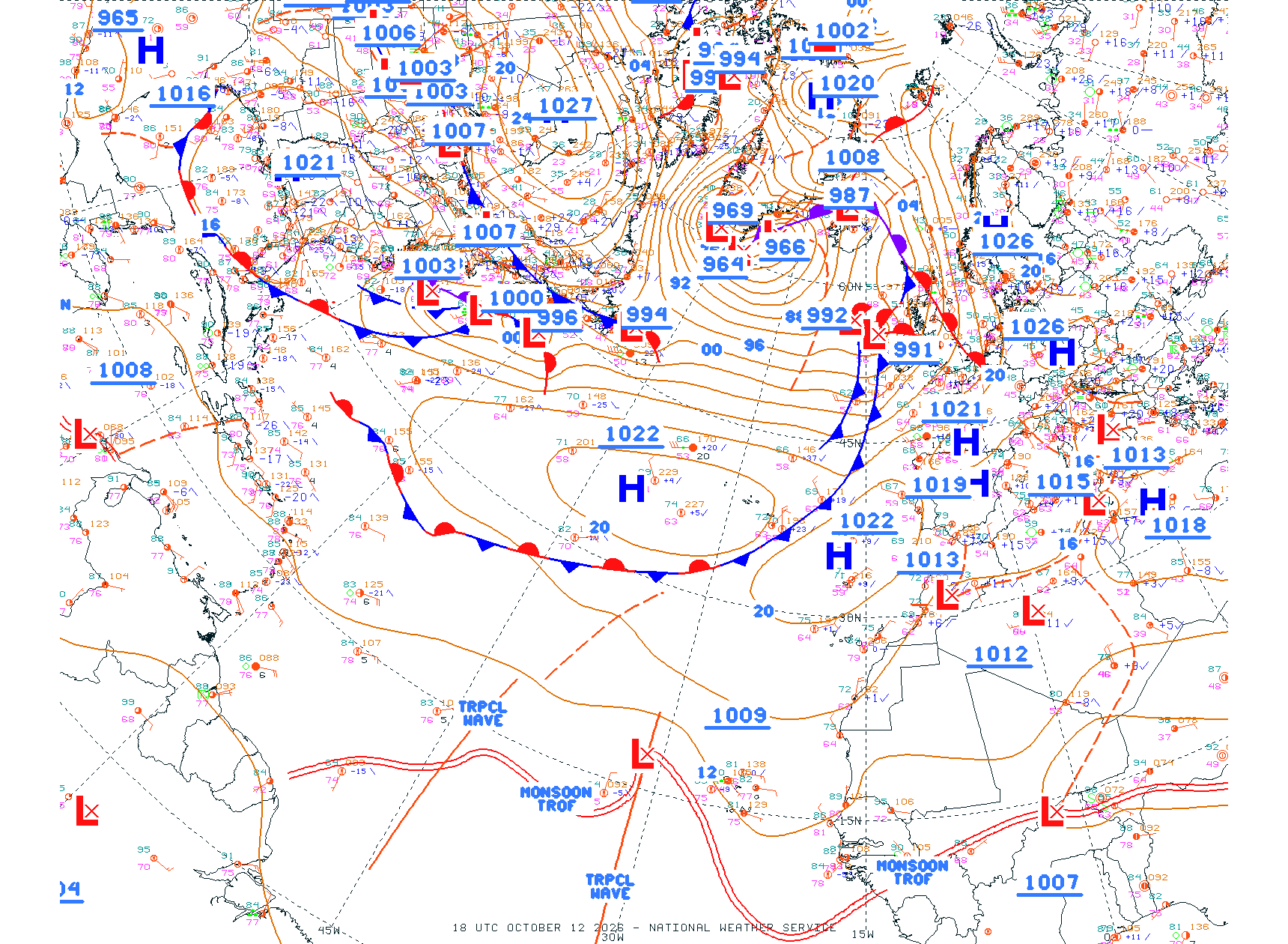N Atlantic Ocean - Difax Version