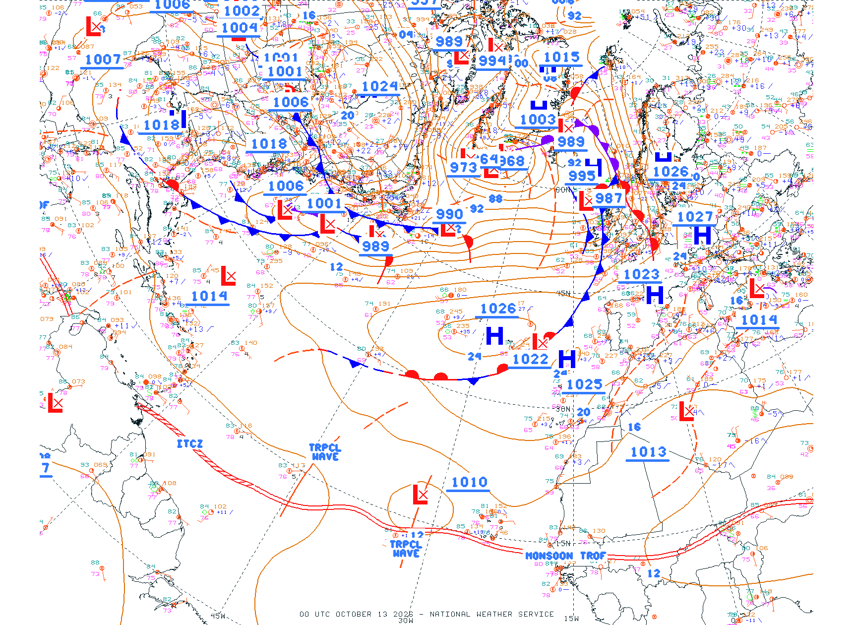 N Atlantic Ocean - Difax Version