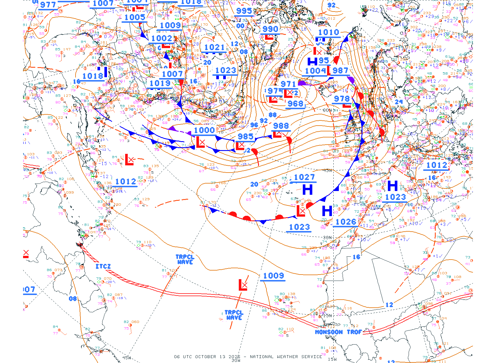 N Atlantic Ocean - Difax Version