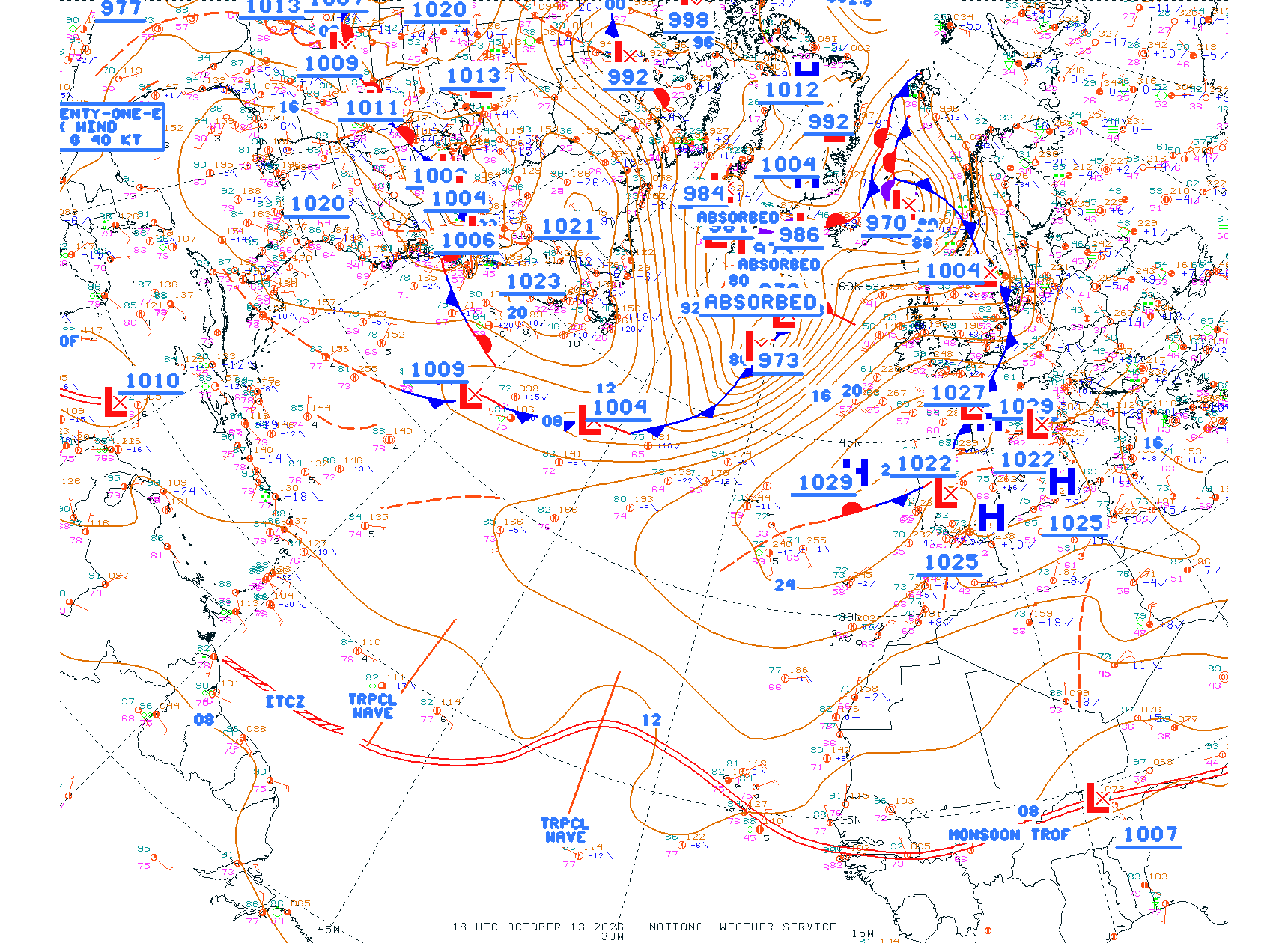 N Atlantic Ocean - Difax Version
