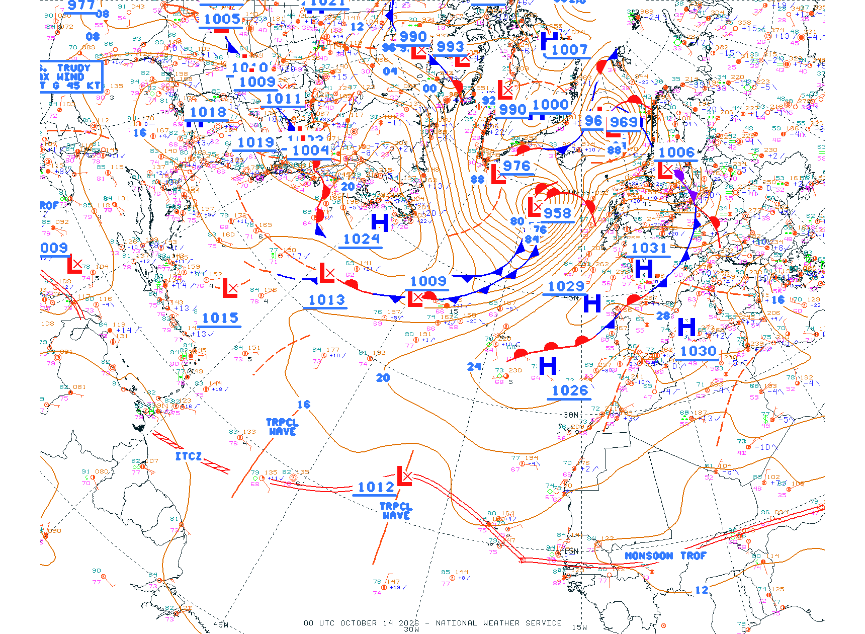 N Atlantic Ocean - Difax Version