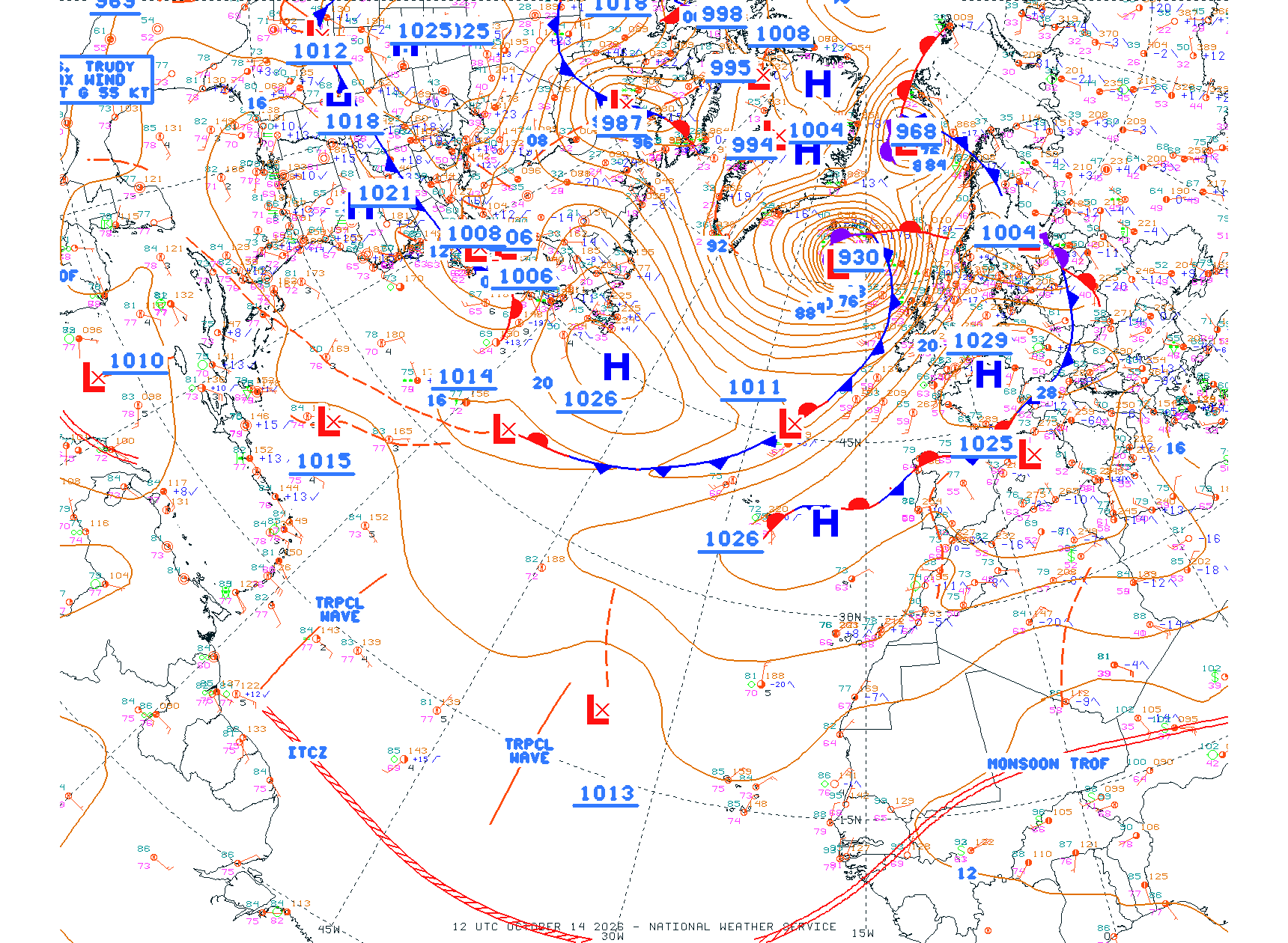 N Atlantic Ocean - Difax Version