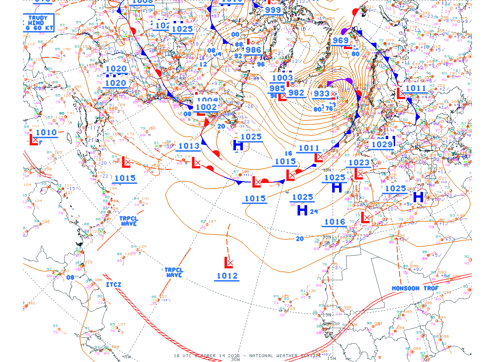 N Atlantic Ocean - Difax Version