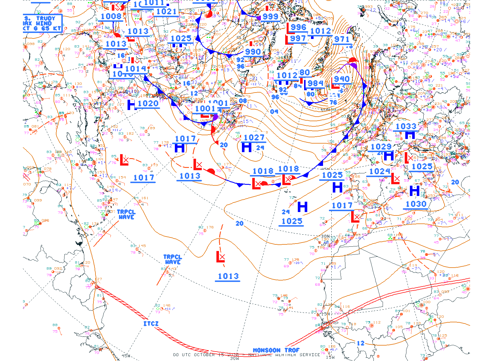 N Atlantic Ocean - Difax Version
