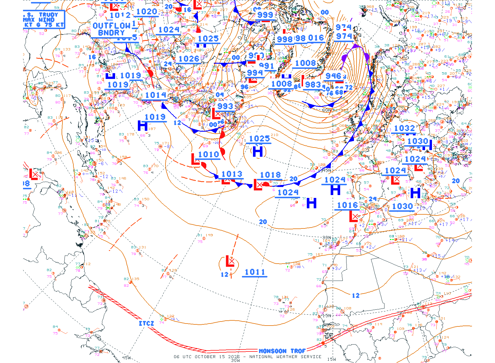 N Atlantic Ocean - Difax Version