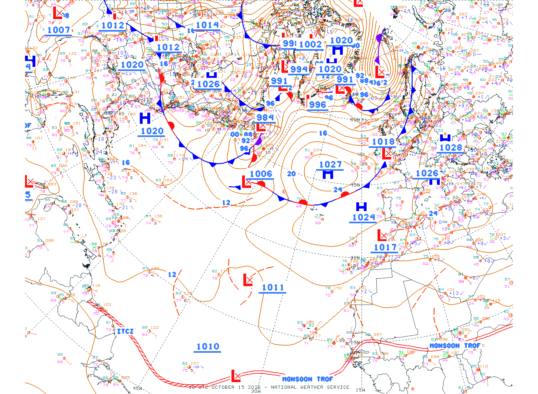 N Atlantic Ocean - Difax Version