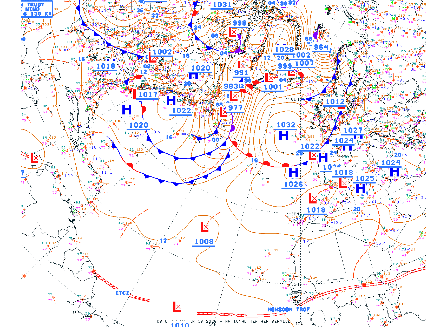 N Atlantic Ocean - Difax Version