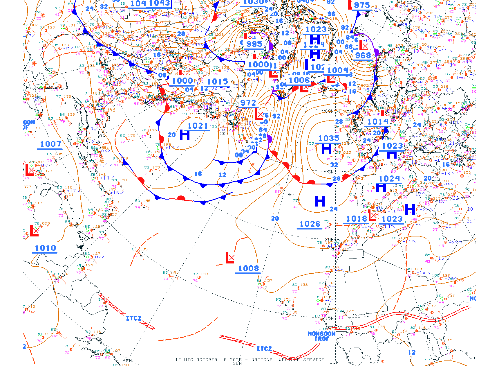 N Atlantic Ocean - Difax Version