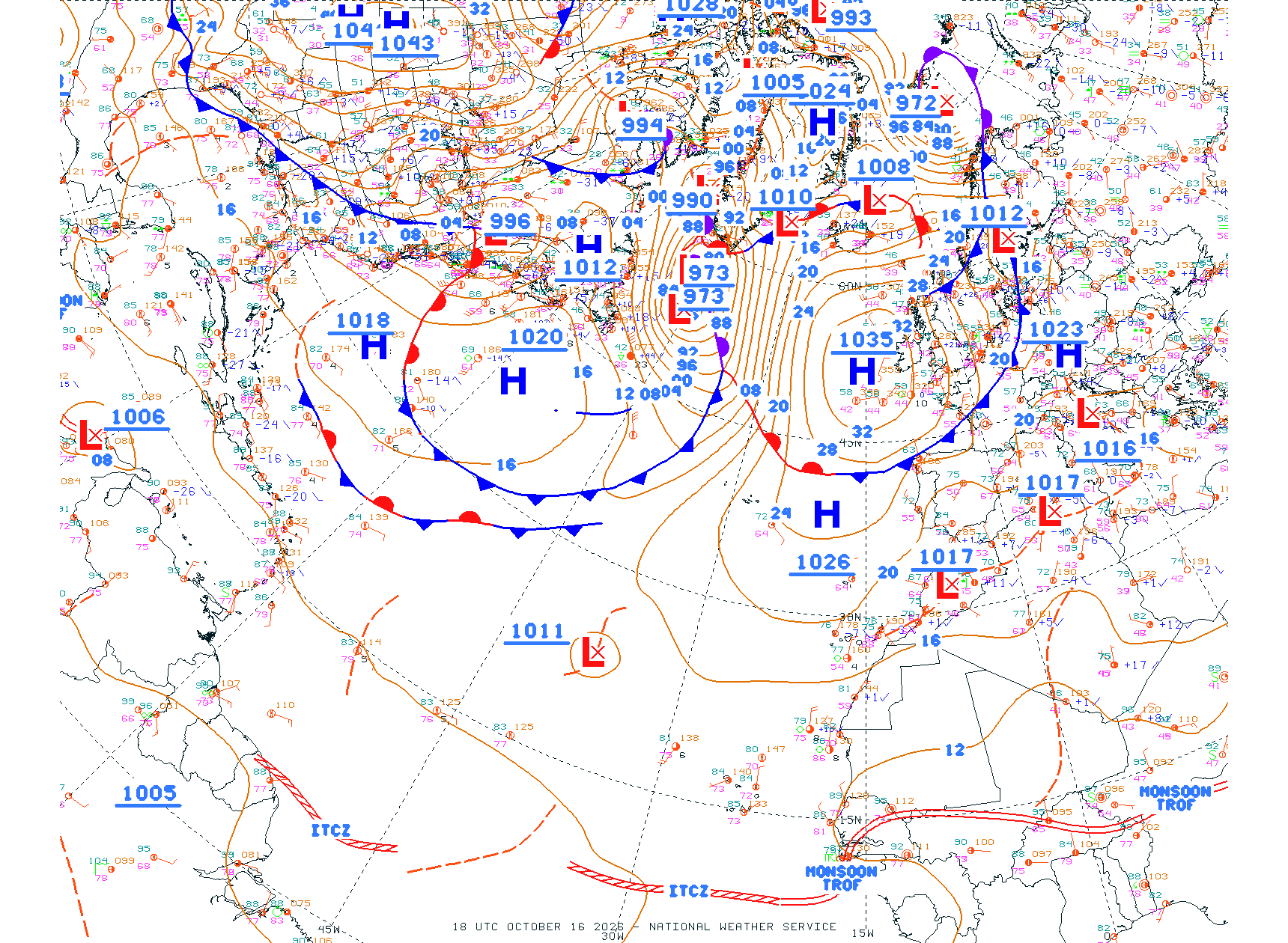 N Atlantic Ocean - Difax Version